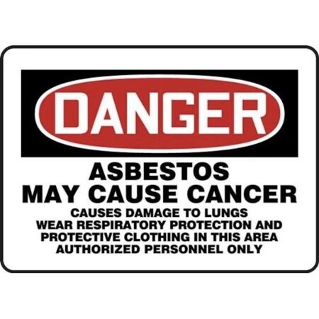 Accuform OSHA DANGER SAFETY SIGN ASBESTOS MCAW131VS MCAW131VS